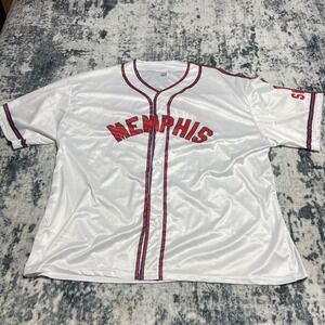 BWM Global Memphis Red Sox Negro League Baseball Jersey White Red Mens XL 25